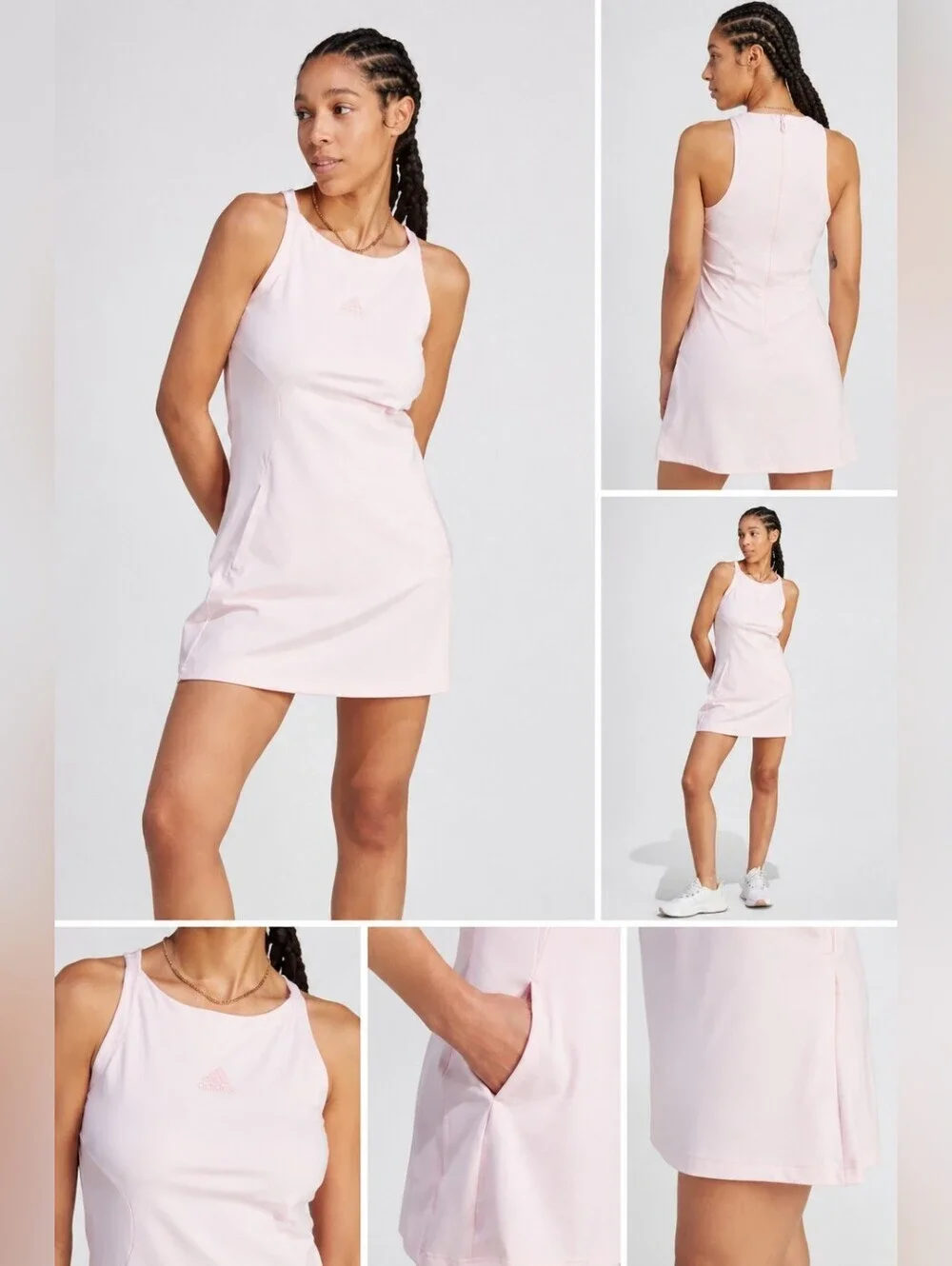 Adidas City Break Baby Pink Athletic Dress Tennis Golf Activewear Small - Picture 4 of 14